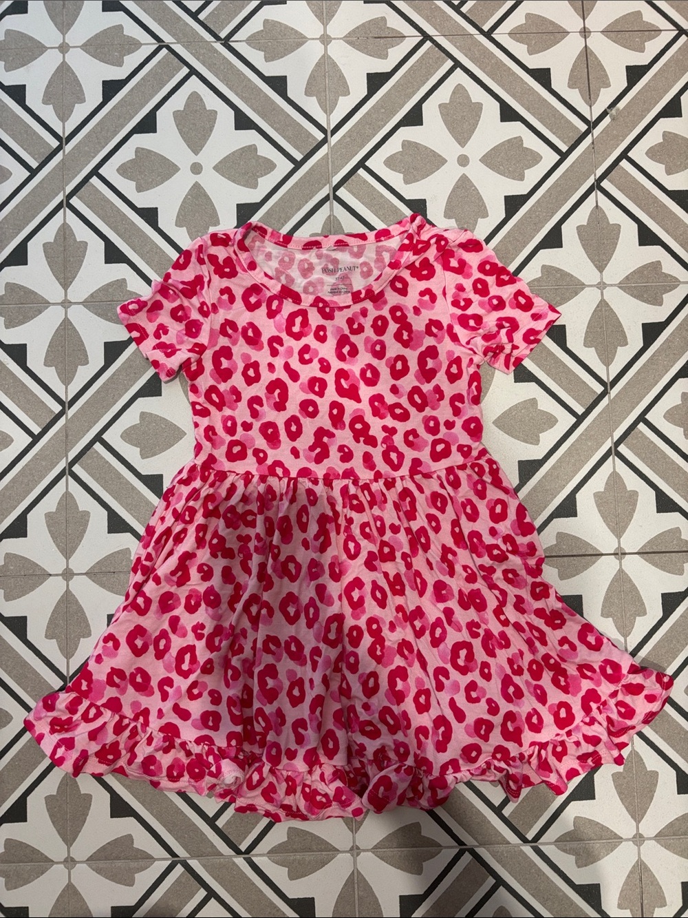 Posh Peanut Pink Leopard Twirl Dress